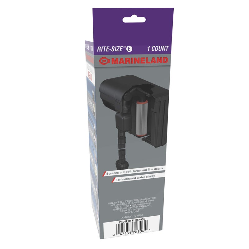 Marineland Micron Filter 1 Count for, Water Polishing Cartridge, Fits Emperor Pro 450 Filter, Rite-Size E - Image 2